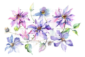 Branch of gentle purple flowers Watercolor png