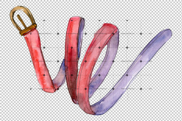 Chains Leather Belts Watercolor Png Flower