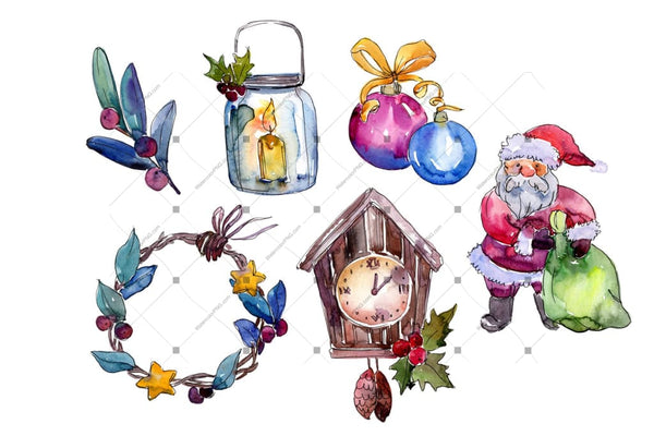 Christmas Collection Elements Png Set Digital