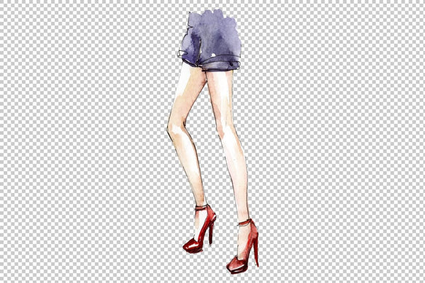 Collection fashion peep watercolor png Flower