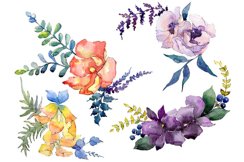 Bouquet Chainmail of love watercolor png