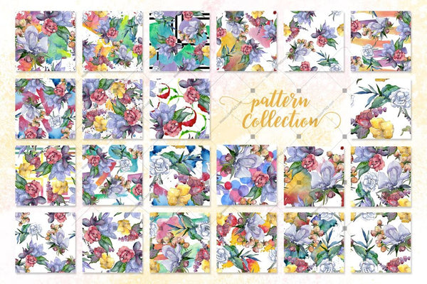 Watercolor Bouquet Png Flower Set Digital