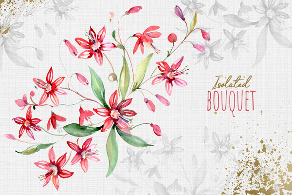 Bouquets may sun red Watercolor png