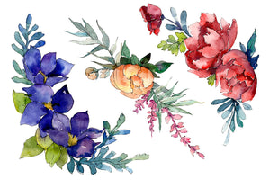 Bouquet Sunny mood watercolor png