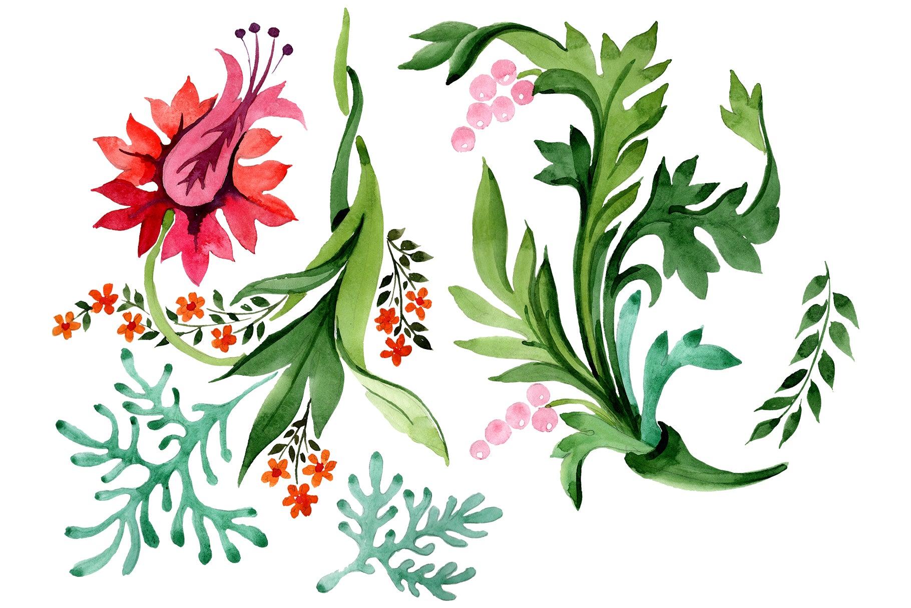 Eastern ornament watercolor png