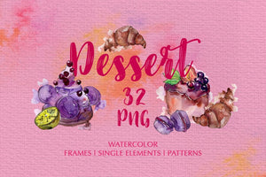 Dessert Operetta watercolor png Digital
