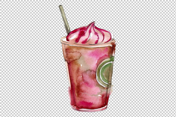 Drinks for men Watercolor png Flower