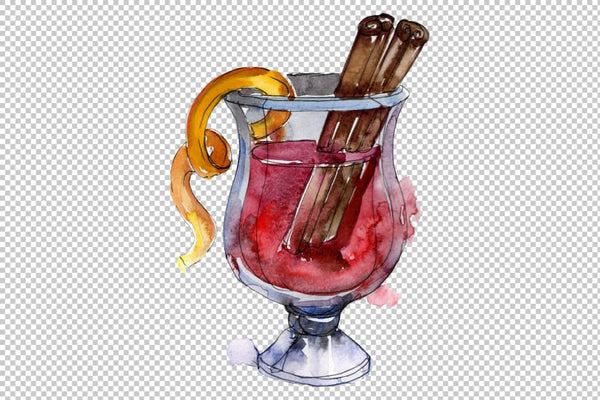 Drinks for men Watercolor png Flower