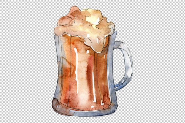 Drinks for men Watercolor png Flower