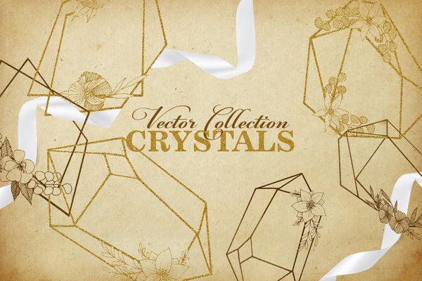 Elegant Crystals. Vector Digital