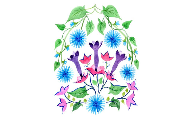 Exotic ornament watercolor png Flower