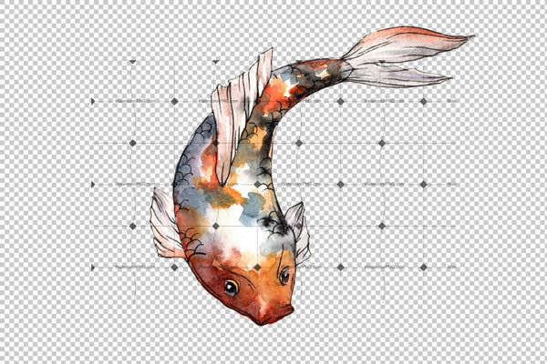 Fairy Goldfish Watercolor Png