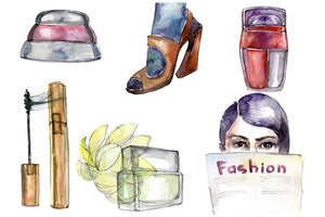 Fashion and style watercolor png Flower