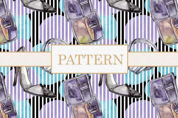 Fashion patterns Watercolor png Digital