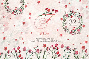 Flax Equipment Watercolor png Digital
