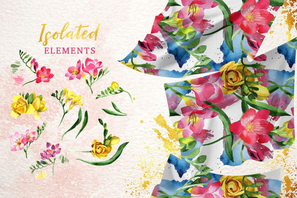 Floral Design collection watercolor png Flower