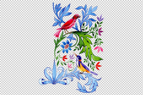 Floral pattern Tenderness watercolor png Flower