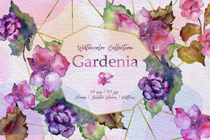 Gardenia Watercolor png Digital
