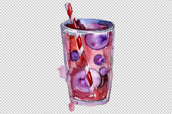 Gin Drinks Watercolor png Flower