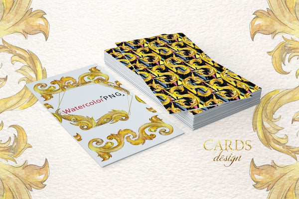 Gold monograms Watercolor png Digital