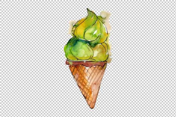 Ice cream Malvina Watercolor png Flower