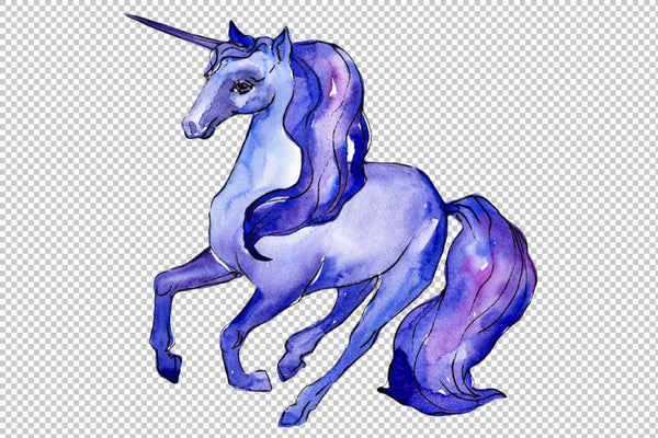 Image unicorn watercolor png Flower