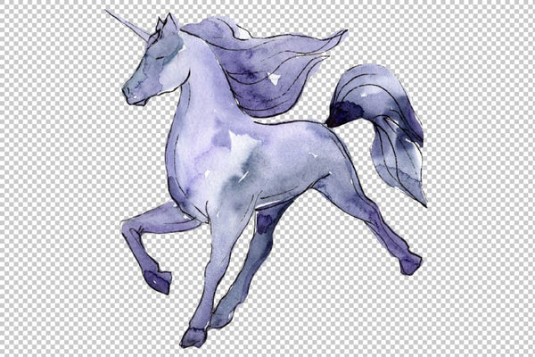 Image unicorn watercolor png Flower