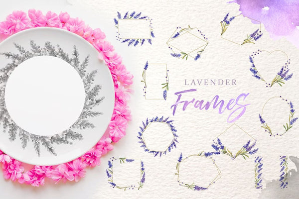 Lavender Watercolor png Digital