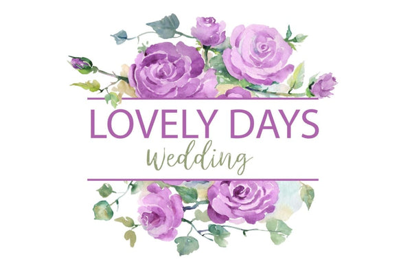 LOGO with purple roses Watercolor png Flower