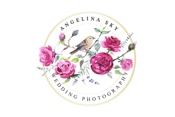 LOGO with roses and bird Watercolor png Flower