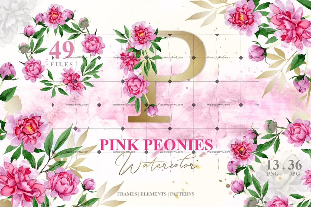 Lovely Elegance Of Pink Peonies Digital
