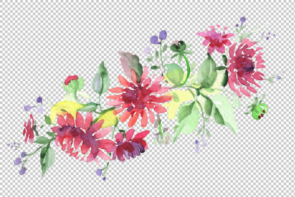 Mars Bouquet Watercolor png Flower