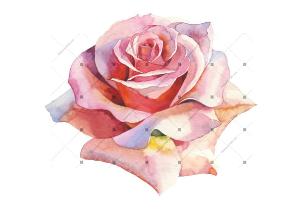 Pink Roses Realistic Png Watercolor Set Flower