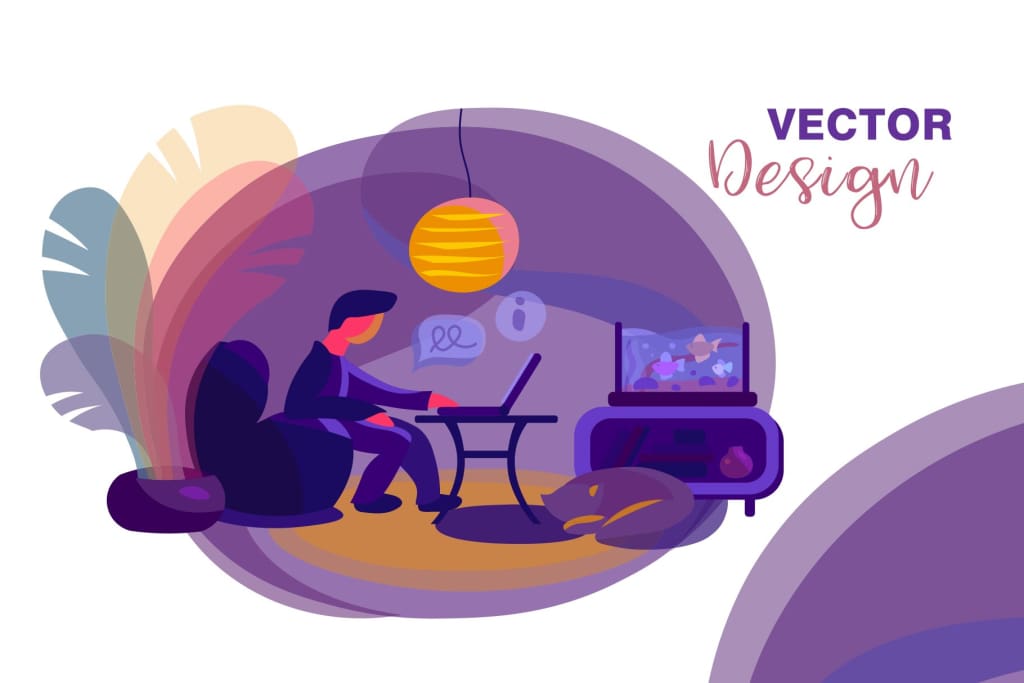 Remote Work Vector Image Remote work Vector Set – WatercolorPNG