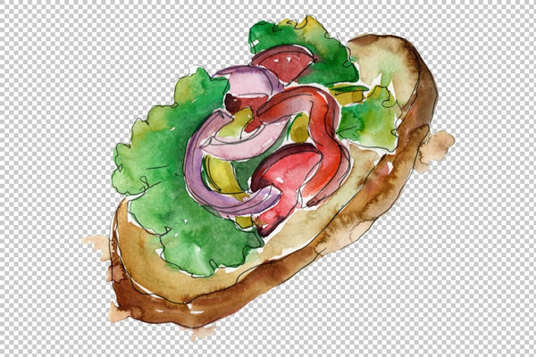 Sandwich Slut Jo Watercolor png Flower