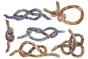 Sea knots Watercolor png Digital