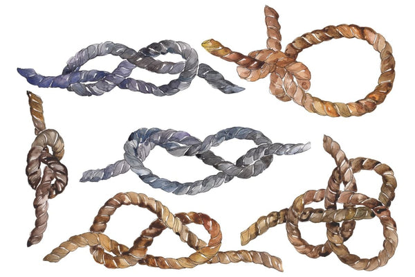 Sea knots Watercolor png Digital