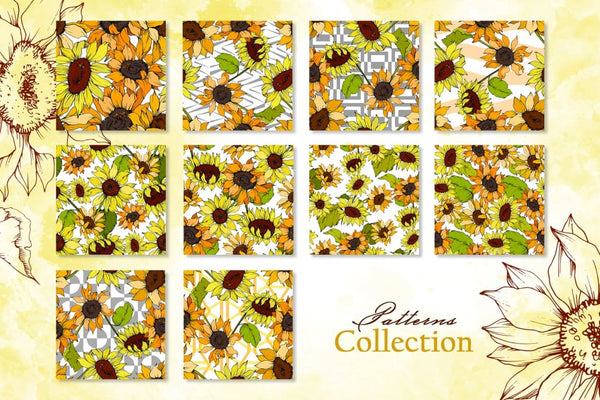 Sunflower Vector Collection Digital