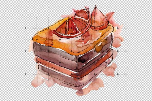 Sweet Yummy Cake Watercolor Png Flower