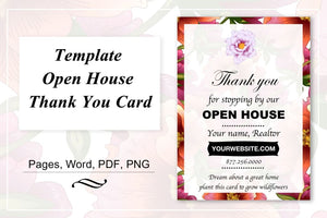 Template for Real Estate Agents: Thank you for visiting Open house Offer