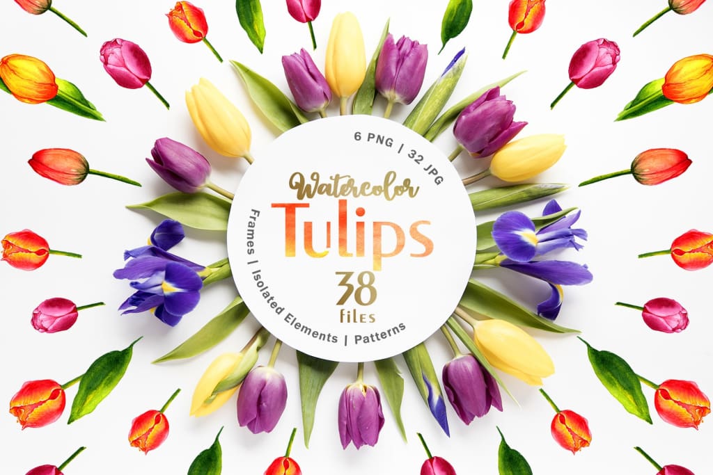 The boom of colorful tulips! Digital