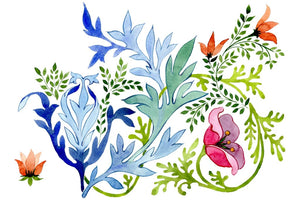 Ukrainian floral ornament watercolor png Flower
