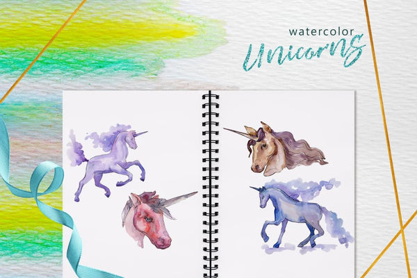 Unicorn Masterpiece Watercolor png Digital
