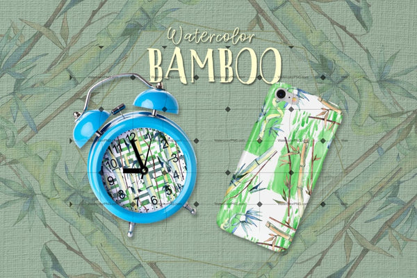Watercolor Bamboo Png Clipart Digital