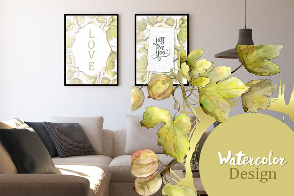 Watercolor Gooseberry PNG collection Digital