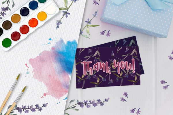 Watercolor Lavender PNG collection Digital