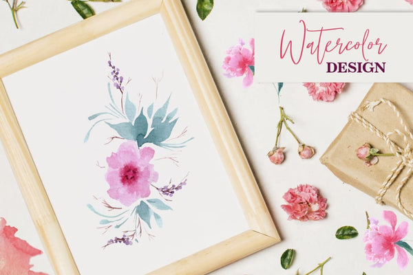 Watercolor pink peonies PNG collection Digital