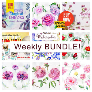 Weekly watercolor bundle 12/09/19 Bundle