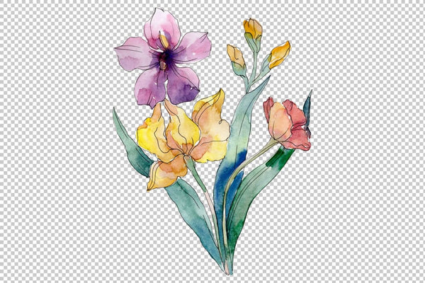 Wildflowers Watercolor png Flower