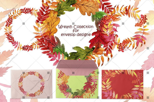 Wreath Collection Png Watercolor Set Digital
